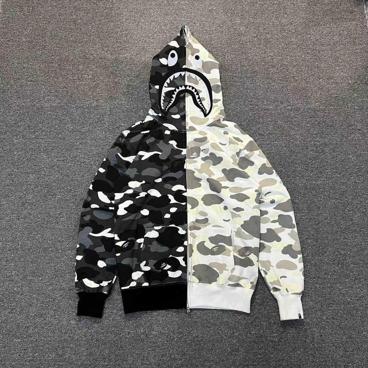 Bape Camo Shark Zip Ups