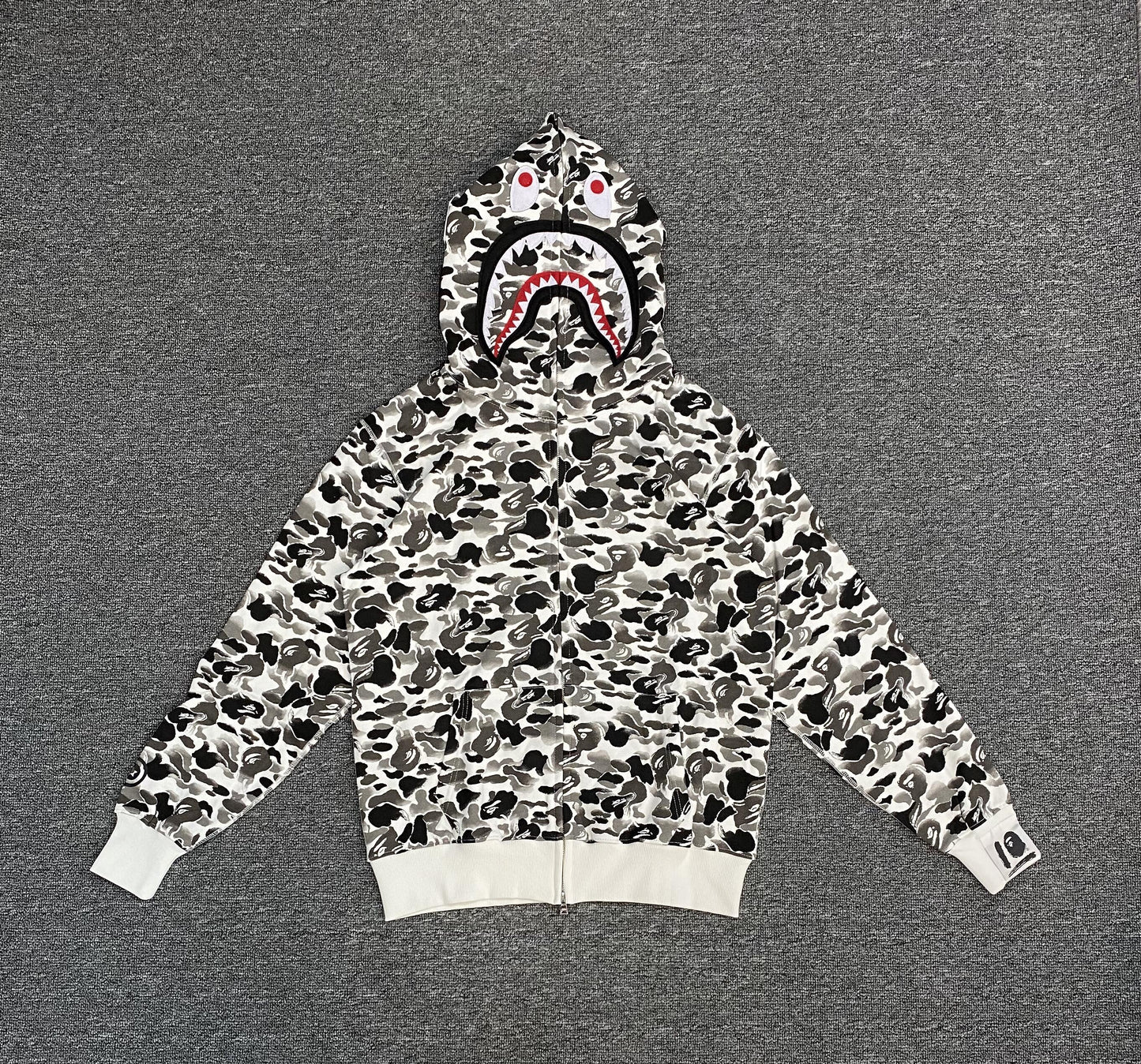 Bape Camo Shark Zip Ups