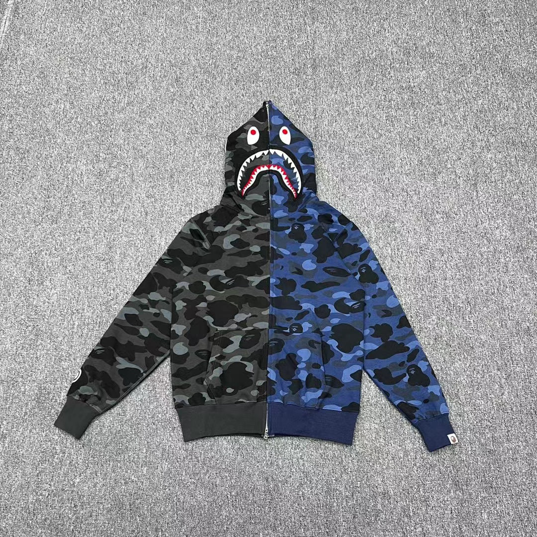 Bape Camo Shark Zip Ups