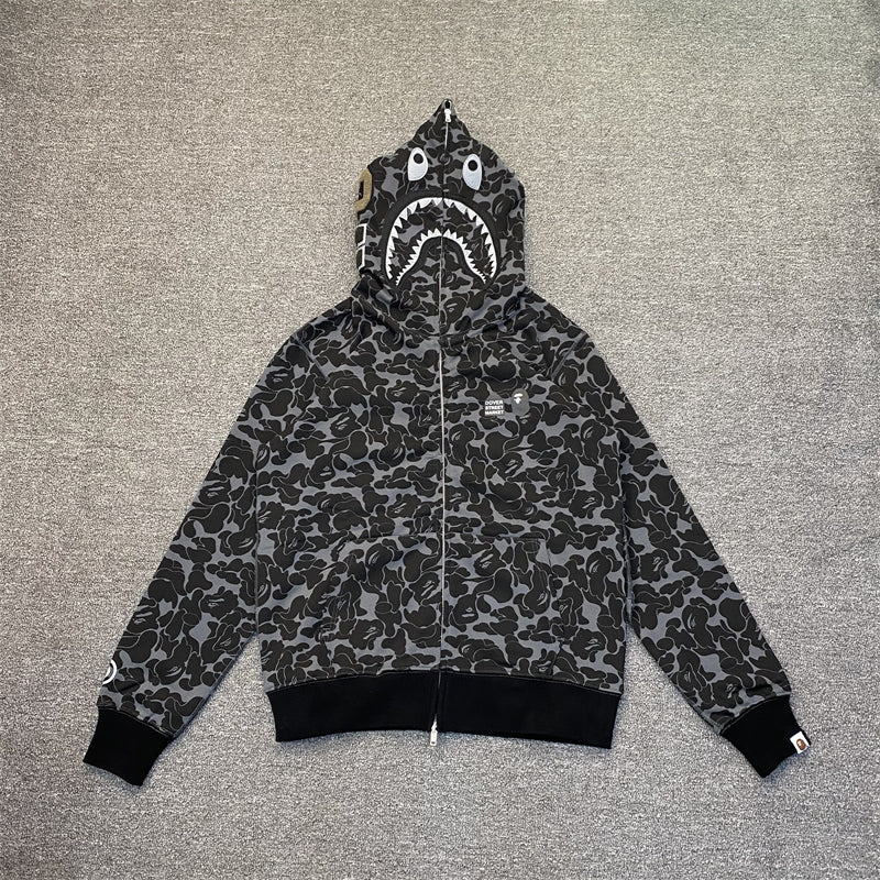 Bape Camo Shark Zip Ups