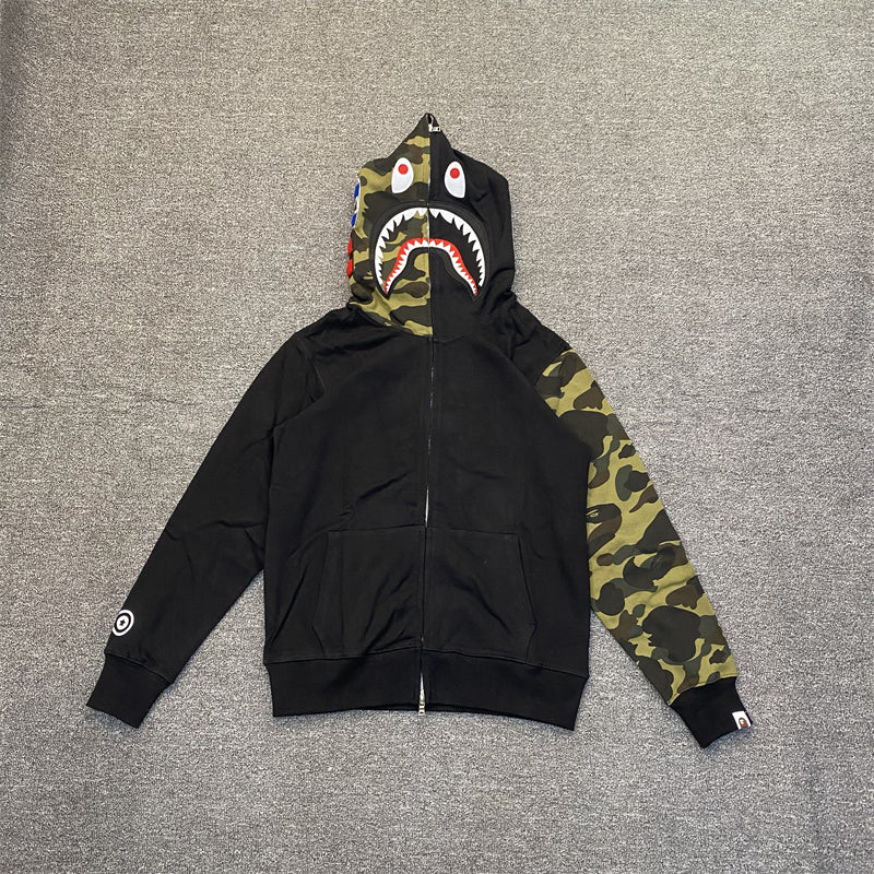 Bape Camo Shark Zip Ups