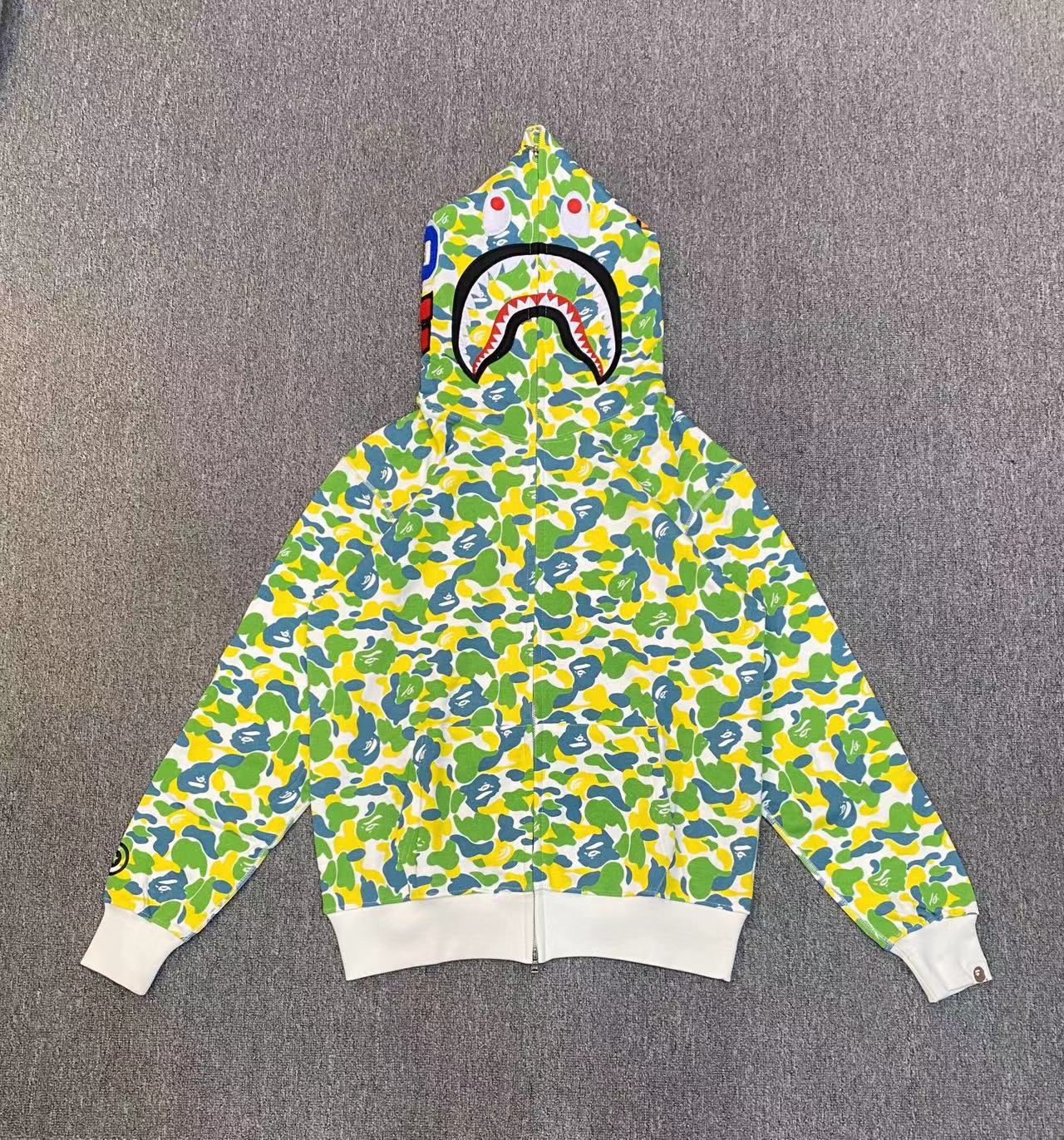 Bape Camo Shark Zip Ups