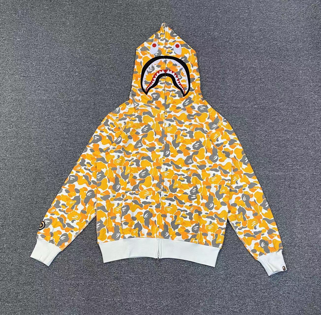 Bape Camo Shark Zip Ups