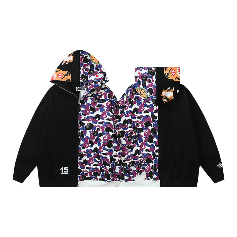 Bape Camo Shark Zip Ups